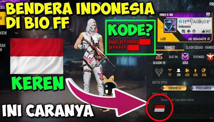 kode bendera indonesia ff